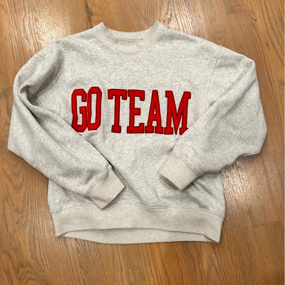 Abercrombie & Fitch Heather Gray Sweatshirt: Go Team